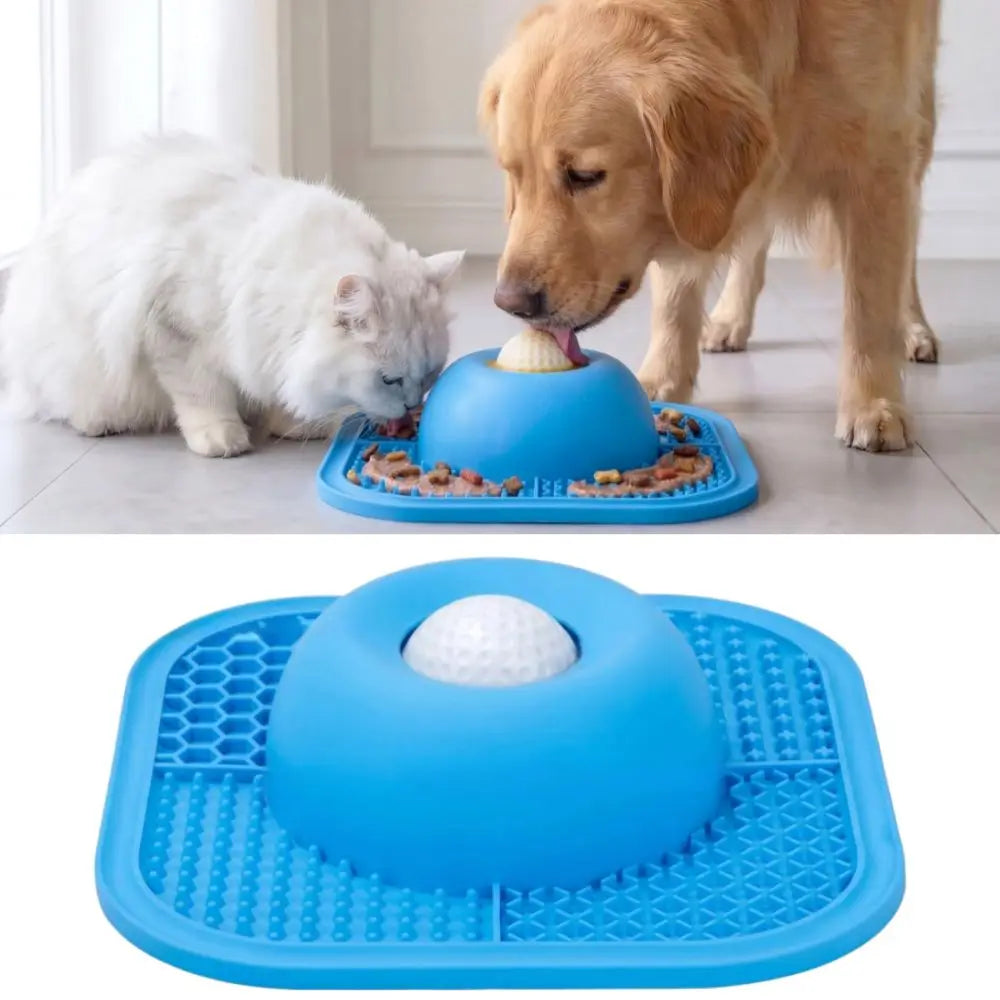 Resin Slow Feeder Dog Bowls Thick Liquid Treat Interactive Rolling Ball Dog Slow Eat Bowl Anti-Slip Puppy Licking Toy