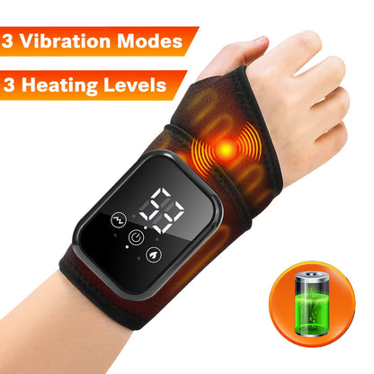 Electric Wrist Protector Hand Wrist Massager Hot Compress Vibration Wrist Support Guard Band Brace Muscle Relaxation Wristband