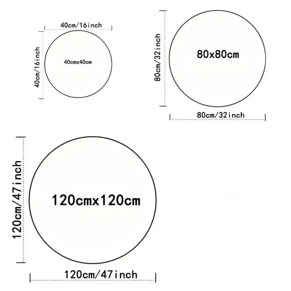 Visual Hole Black Cat round Halloween Rug Optical Illusion Circular Floor Mat Non Slip Soft Carpet for Bedroom Dorm Home Decor
