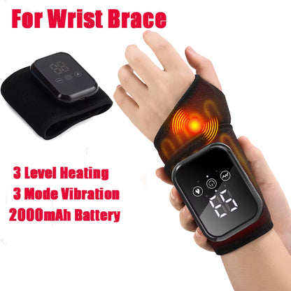 Electric Wrist Protector Hand Wrist Massager Hot Compress Vibration Wrist Support Guard Band Brace Muscle Relaxation Wristband